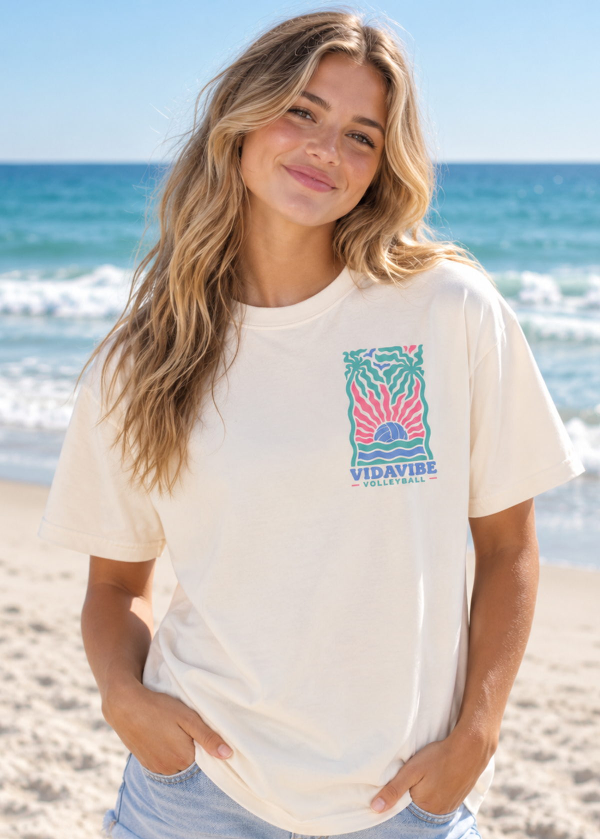 Retro Tide Volleyball Tee