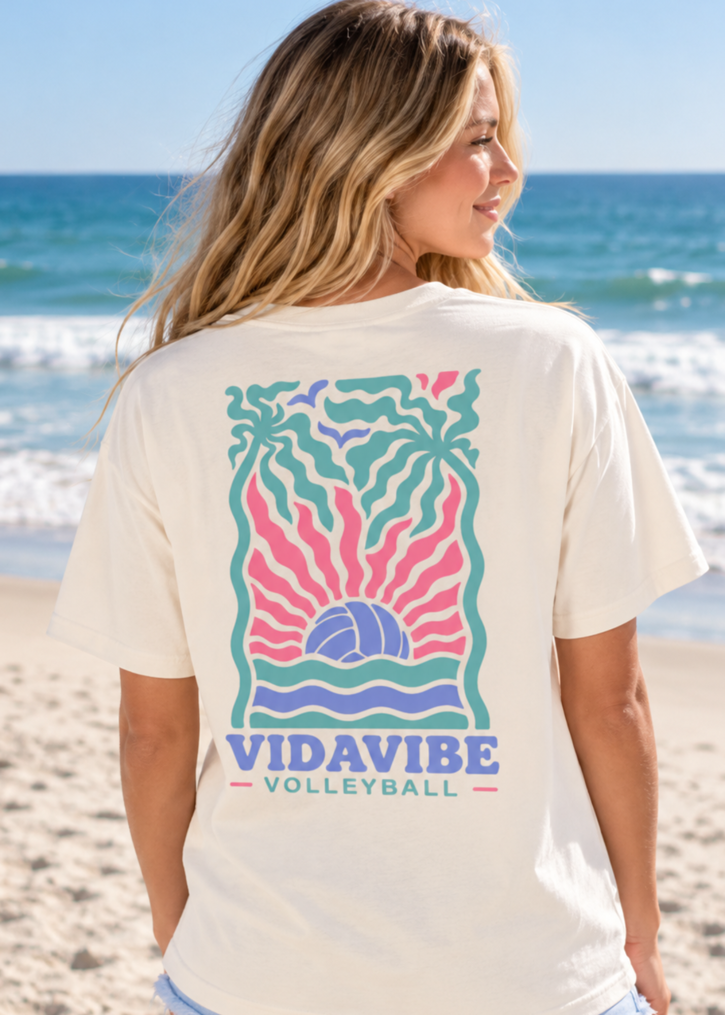 Retro Tide Volleyball Tee