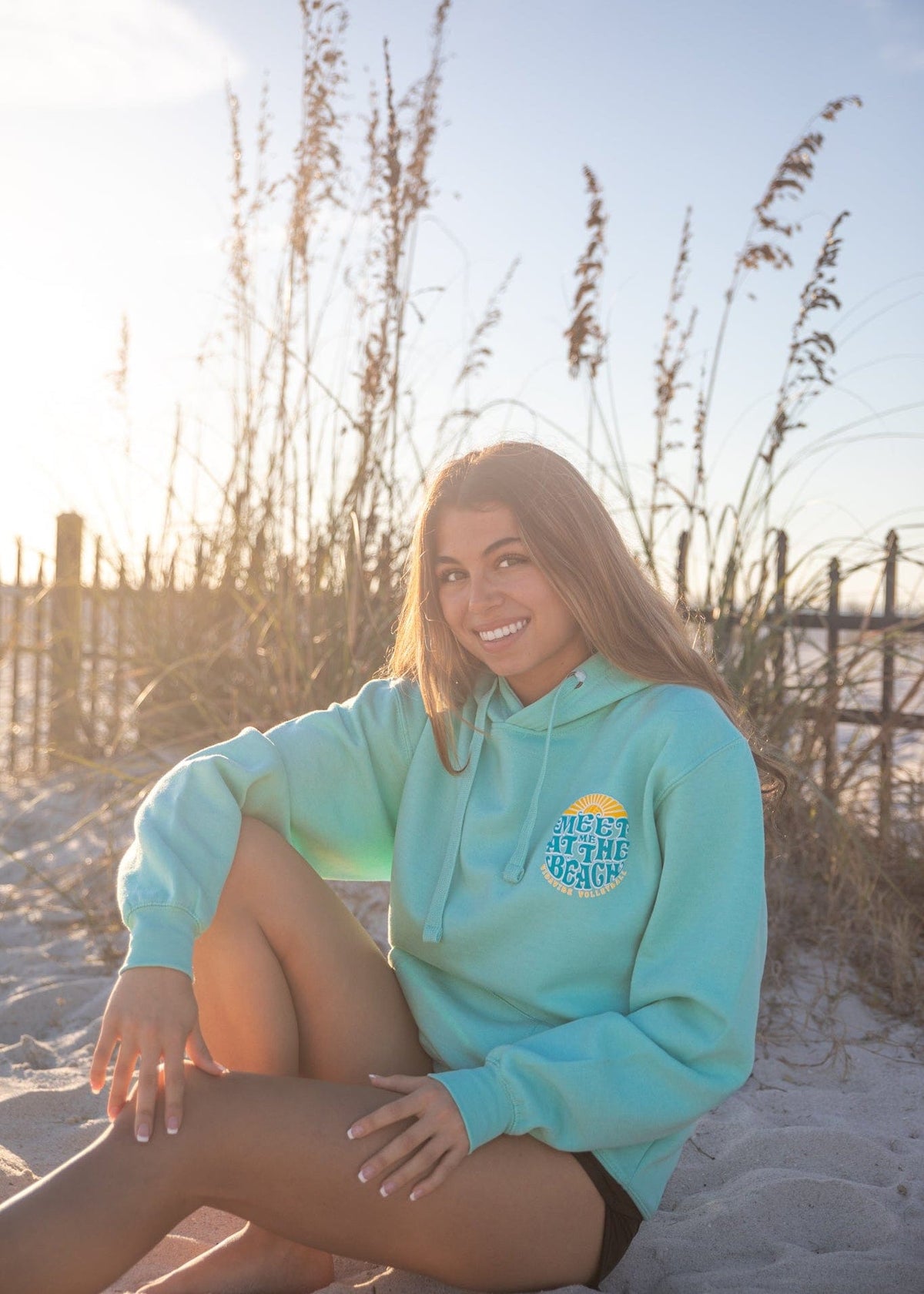 Meet Me at the Beach Sweatshirt Blue