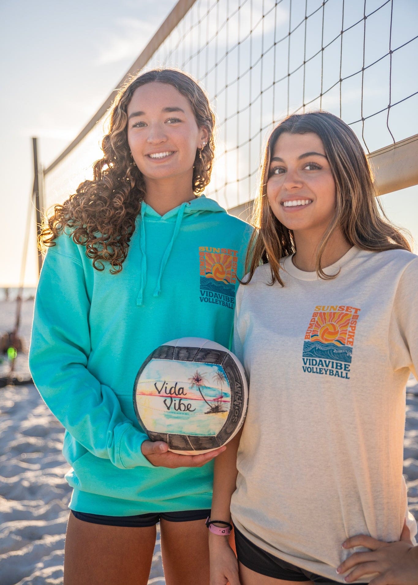 Sunset Volleyball Tee