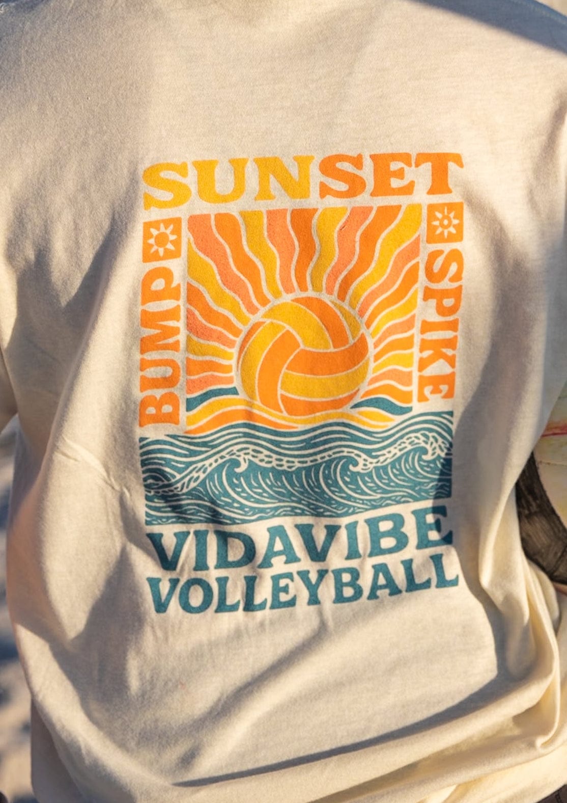 Sunset Volleyball Tee