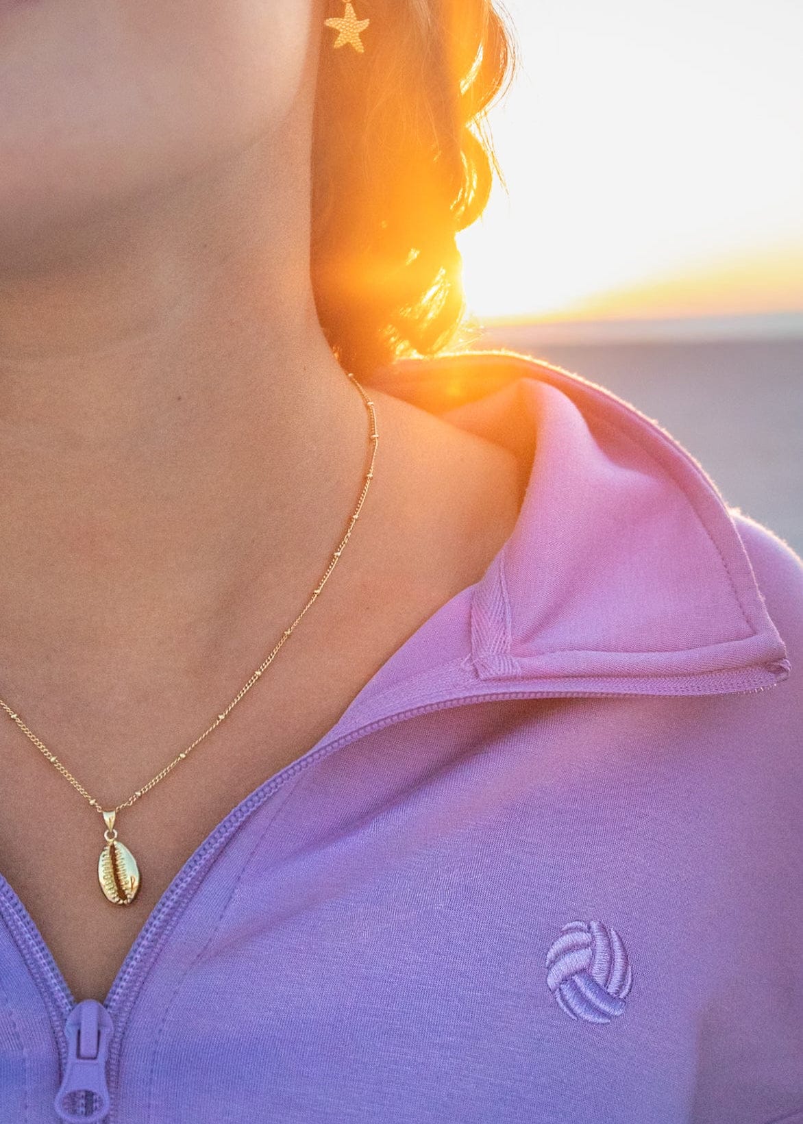 Super Soft Performance Volleyball Quarter-Zip Lavender