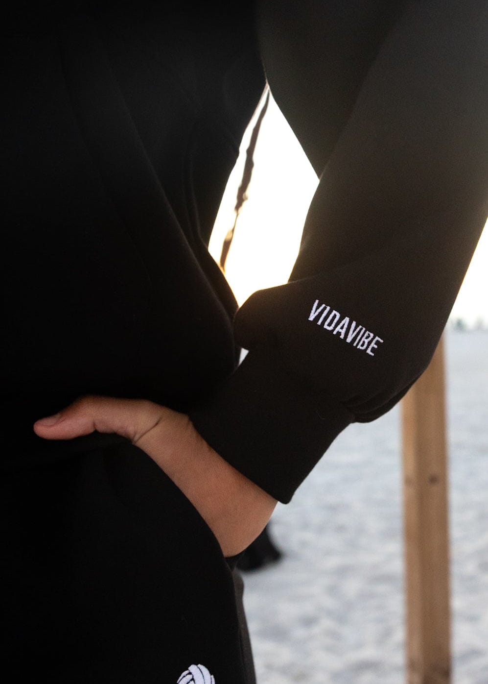 Super Soft Performance Volleyball Quarter-Zip Black
