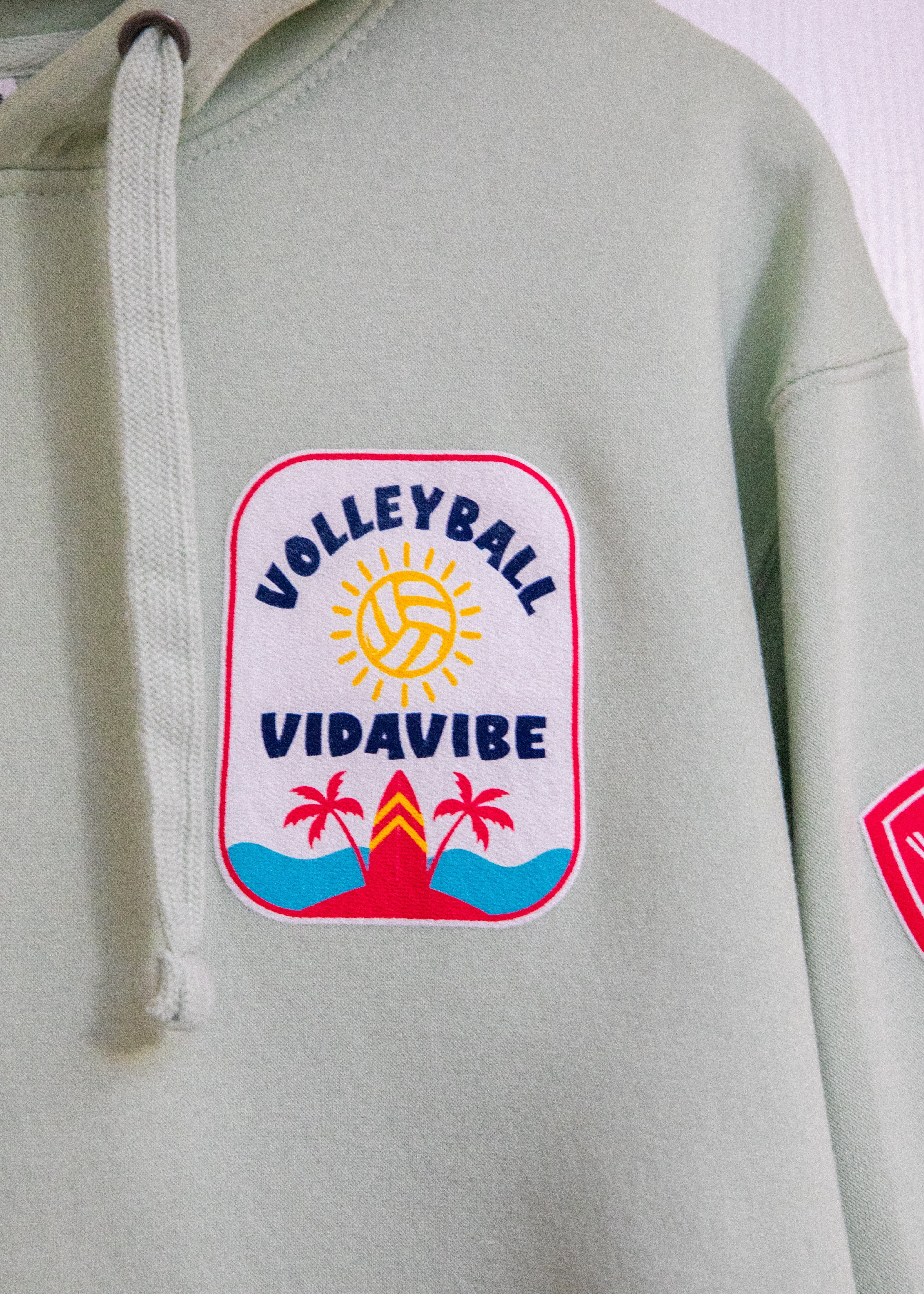 Volleyball Patches Sweatshirt - Seafoam