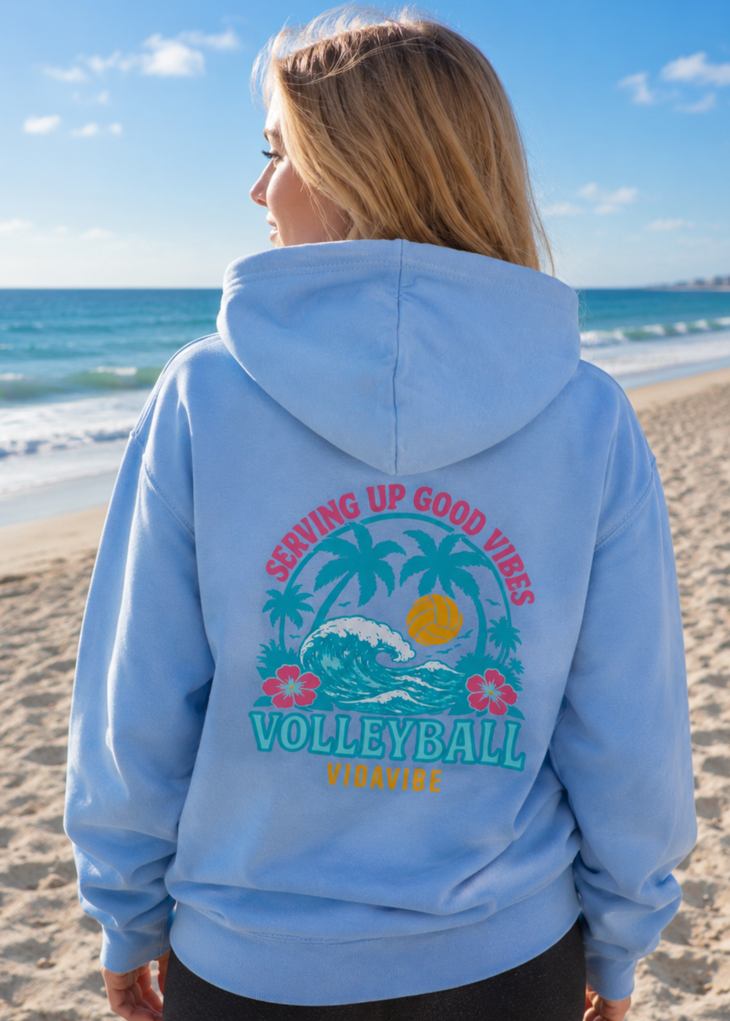 Serving Up Good Vibes Volleyball Sweatshirt