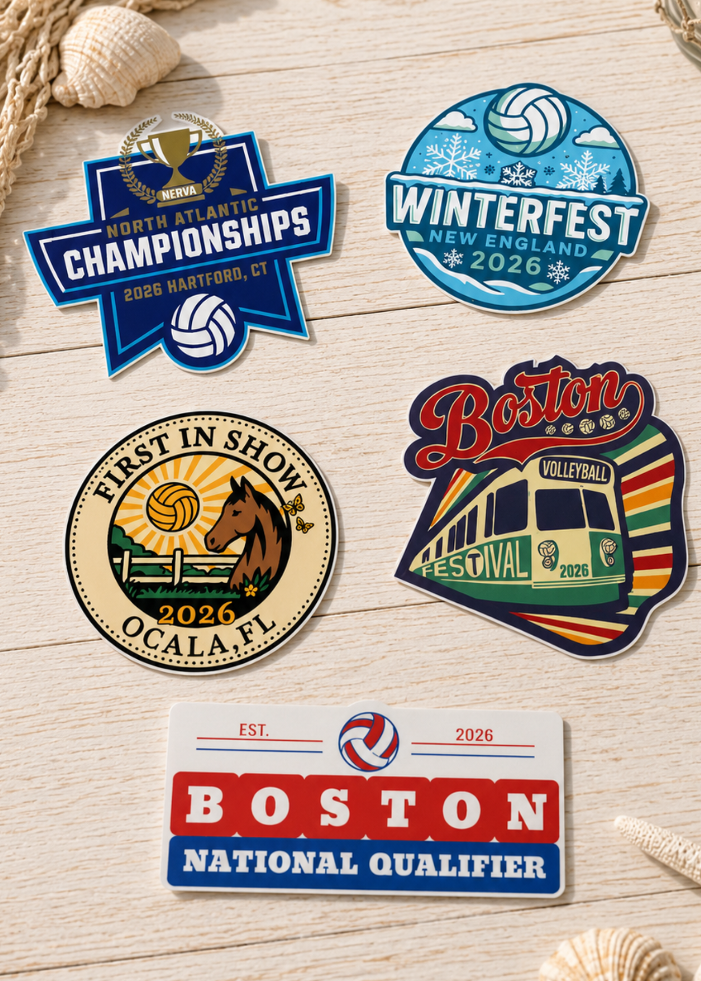 Volleyball Blind Bag 5 Tournament Stickers