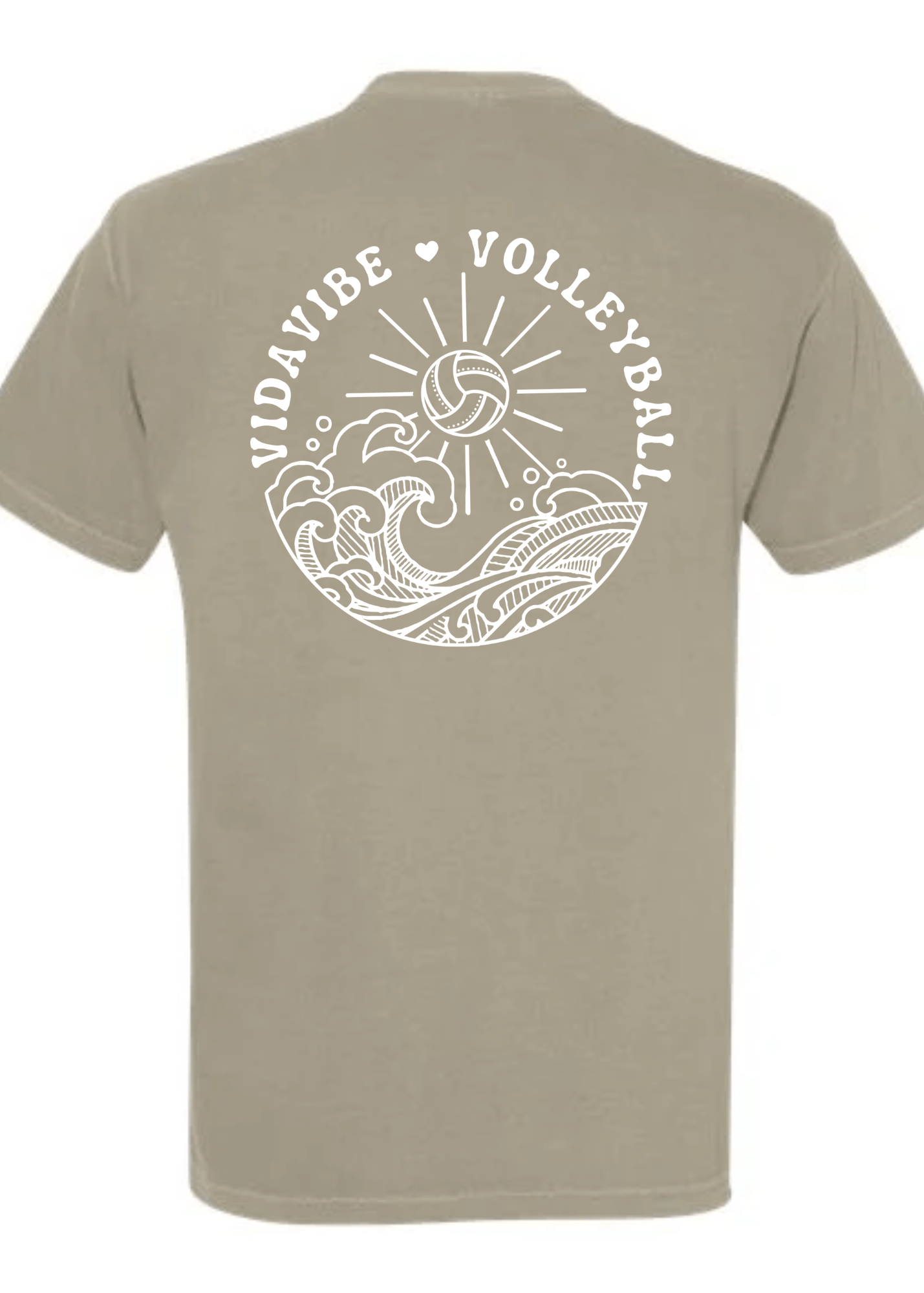 Ocean Vibes Volleyball Tee - Tan