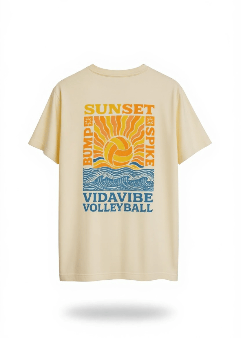 Sunset Volleyball Tee