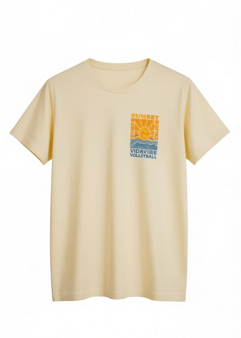 Sunset Volleyball Tee