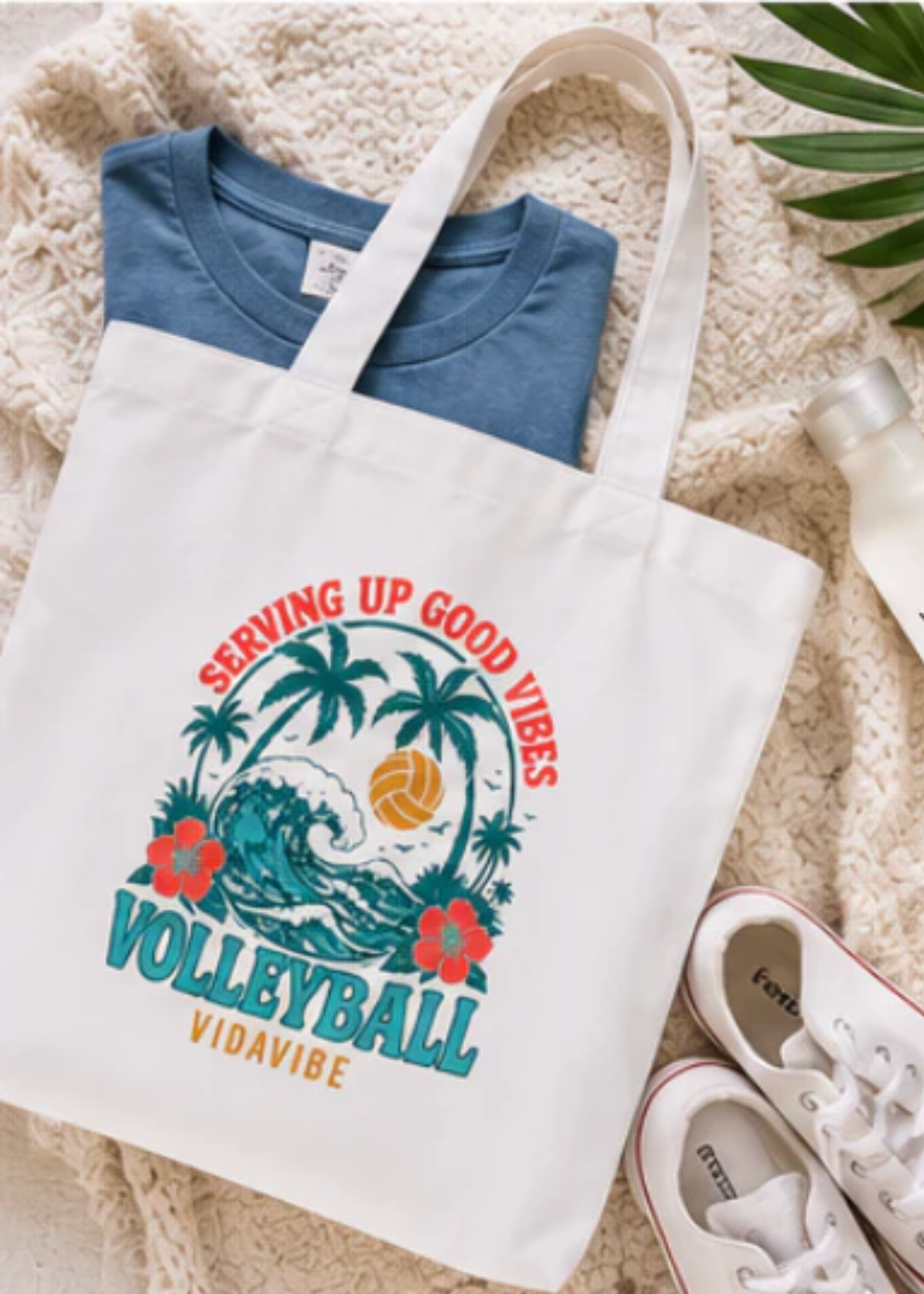 Serving Up Good Vibes Volleyball Bag