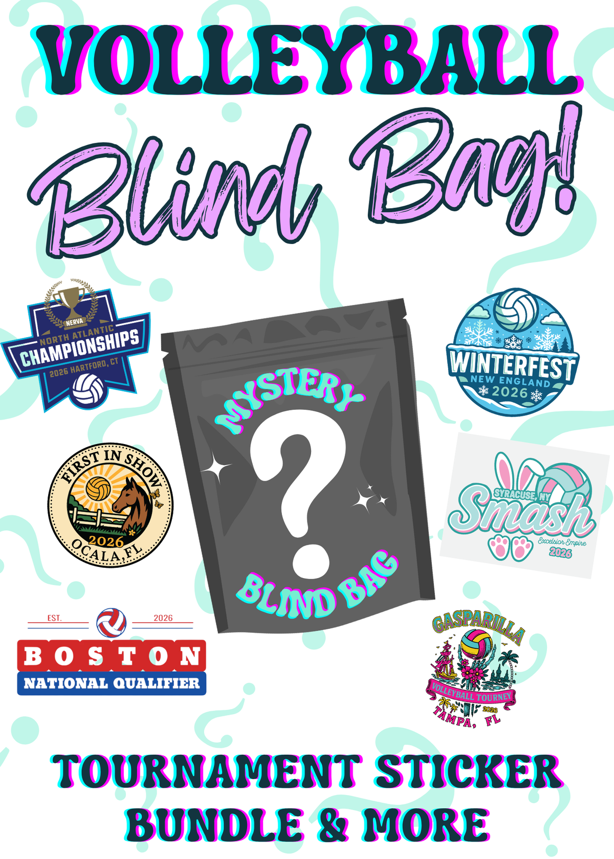 Volleyball Blind Bag 5 Tournament Stickers