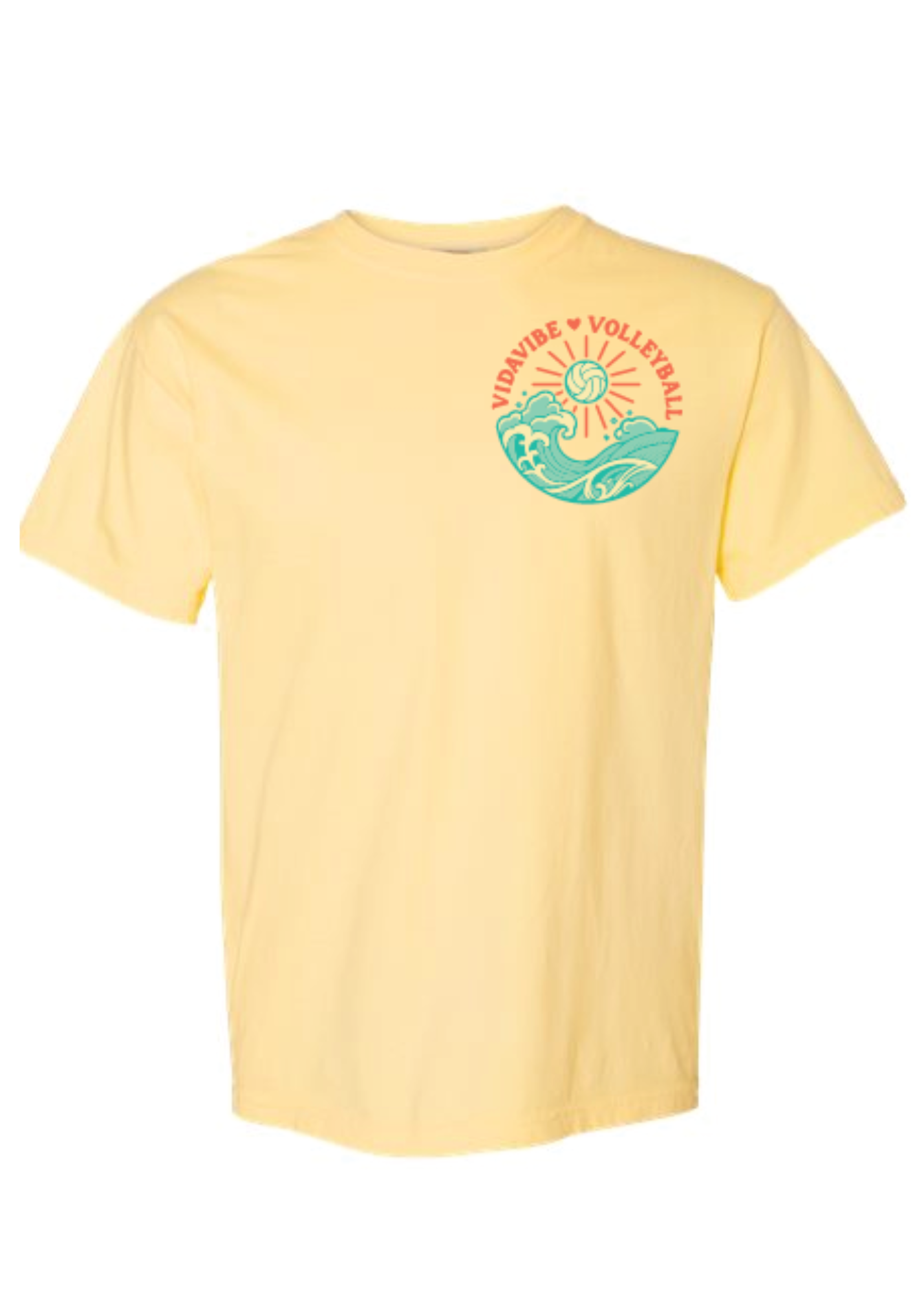 Ocean Vibes Volleyball Tee - Butter