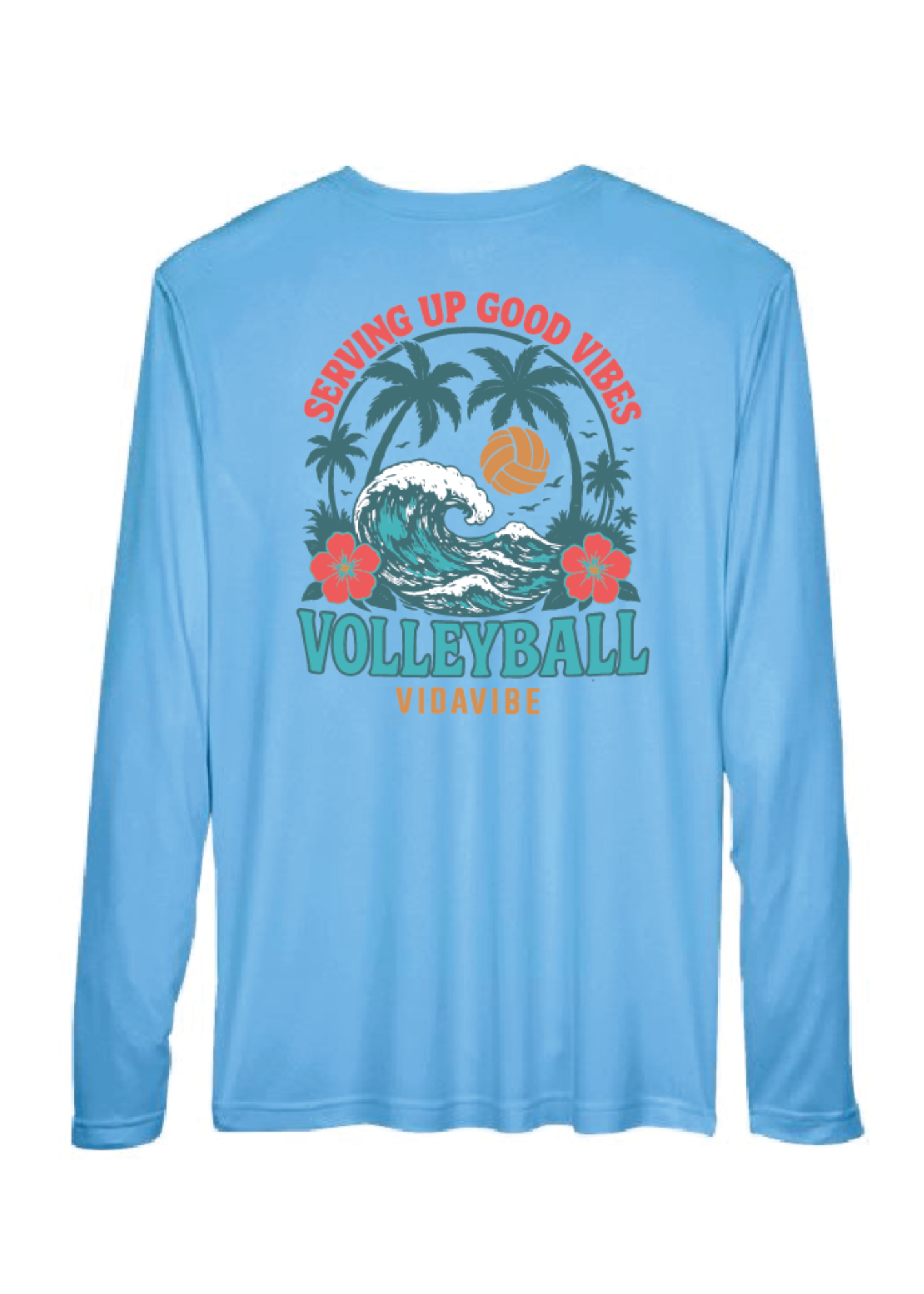 Serving Up Good Vibes Long Sleeve Dri-Fit - Blue