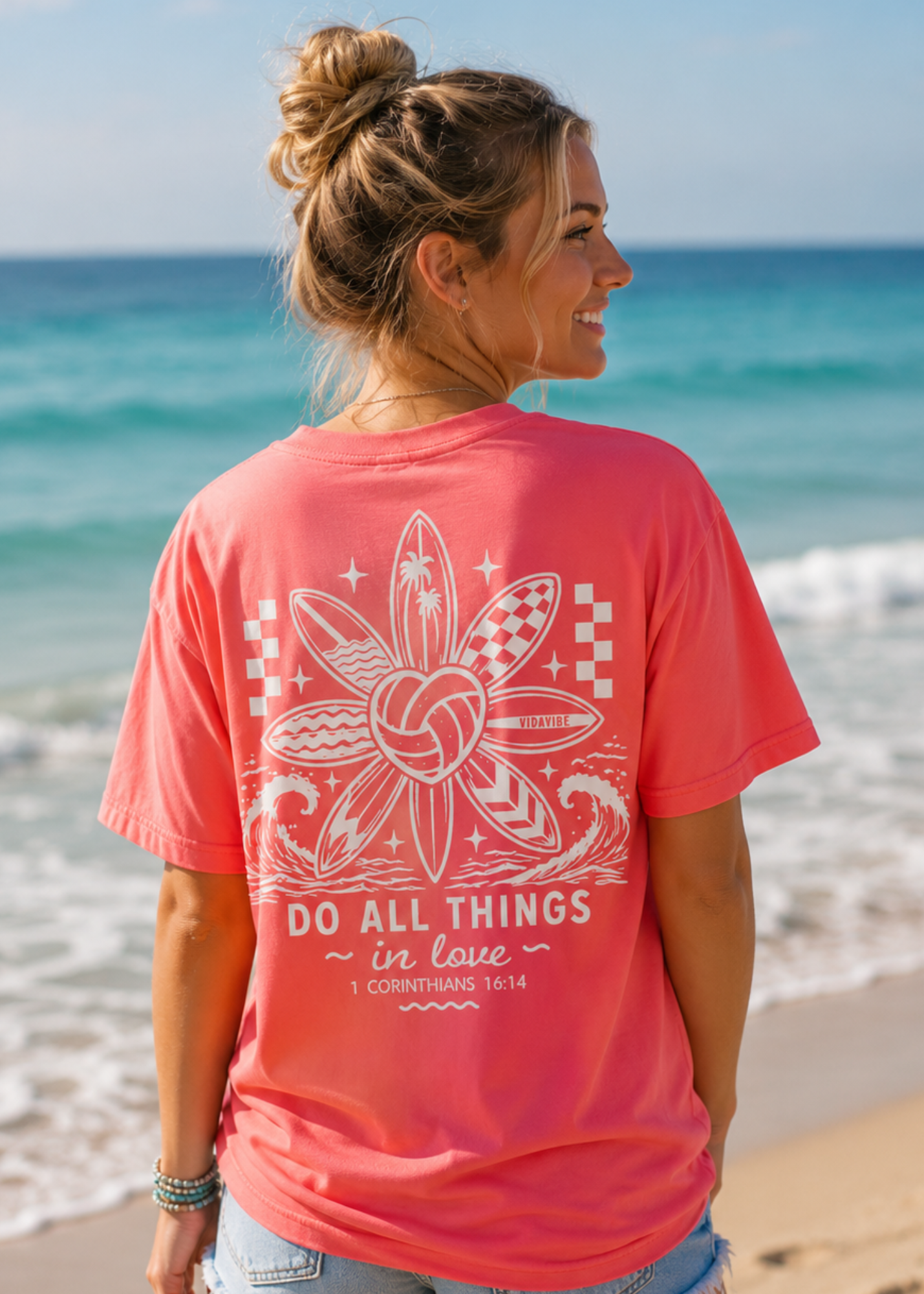 Do All Things in Love Volleyball Tee