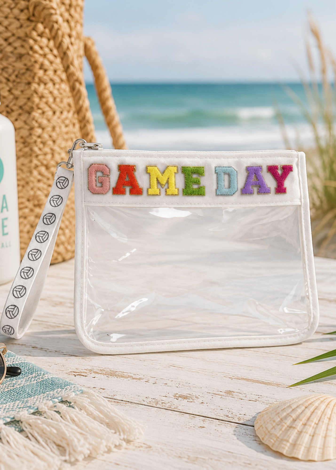 Game Day Clear Bag with Volleyball Strap