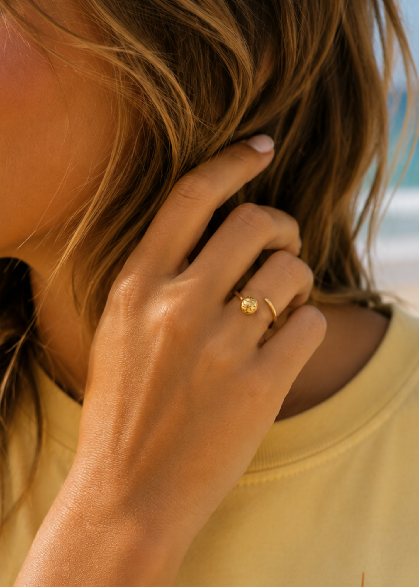 Gold Wrap Volleyball Ring