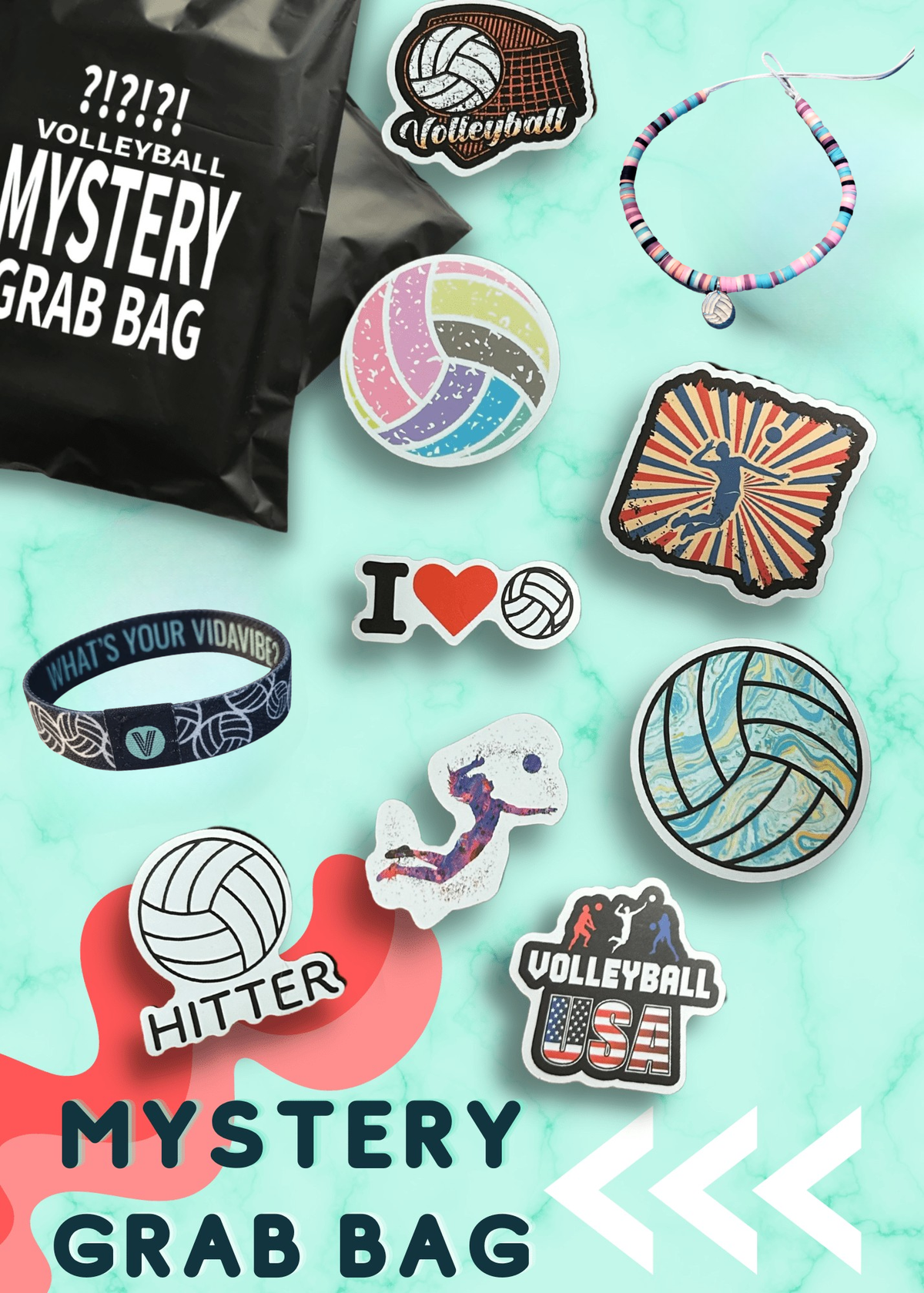 Volleyball Blind Bag Stickers & More