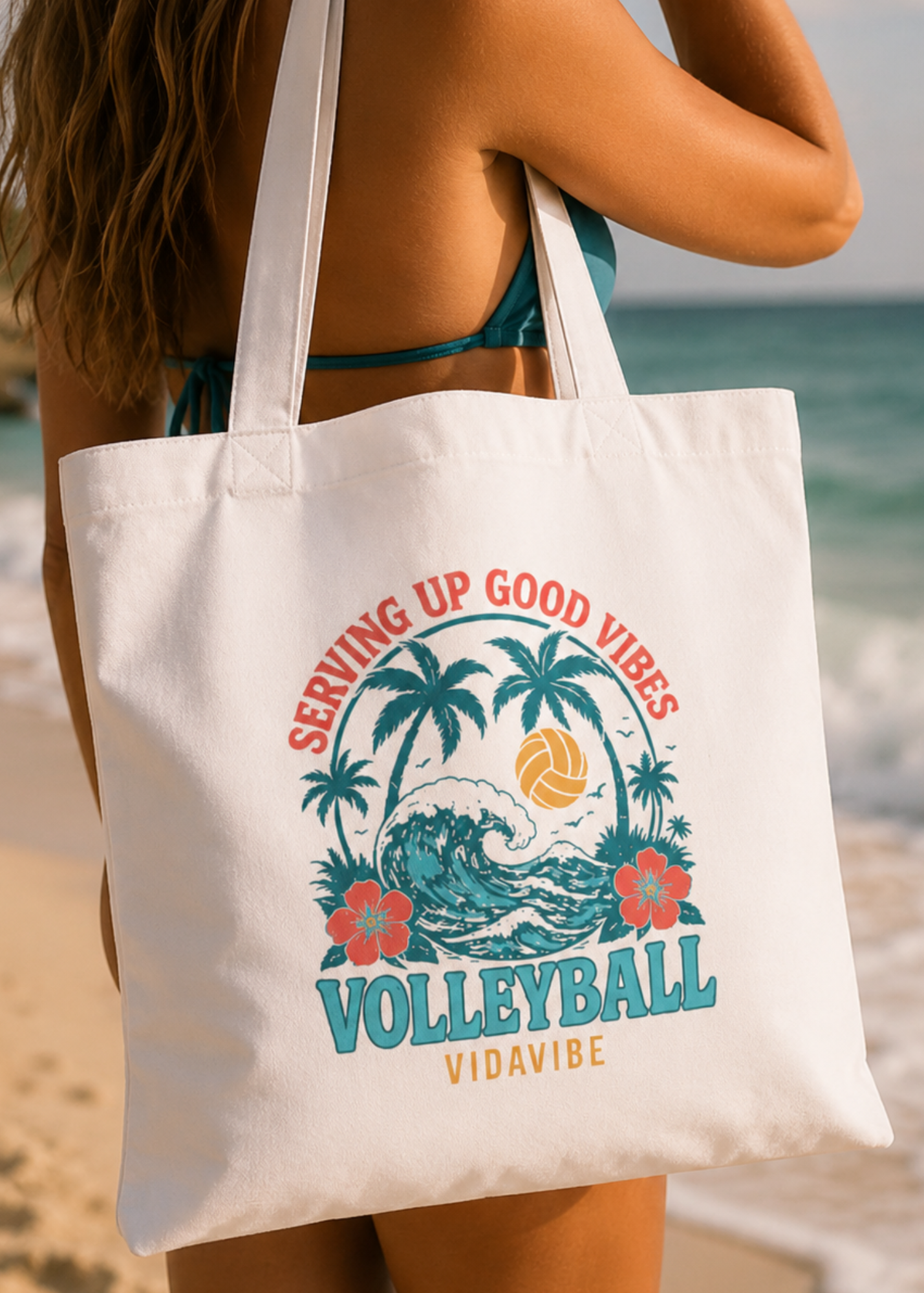 Serving Up Good Vibes Volleyball Bag