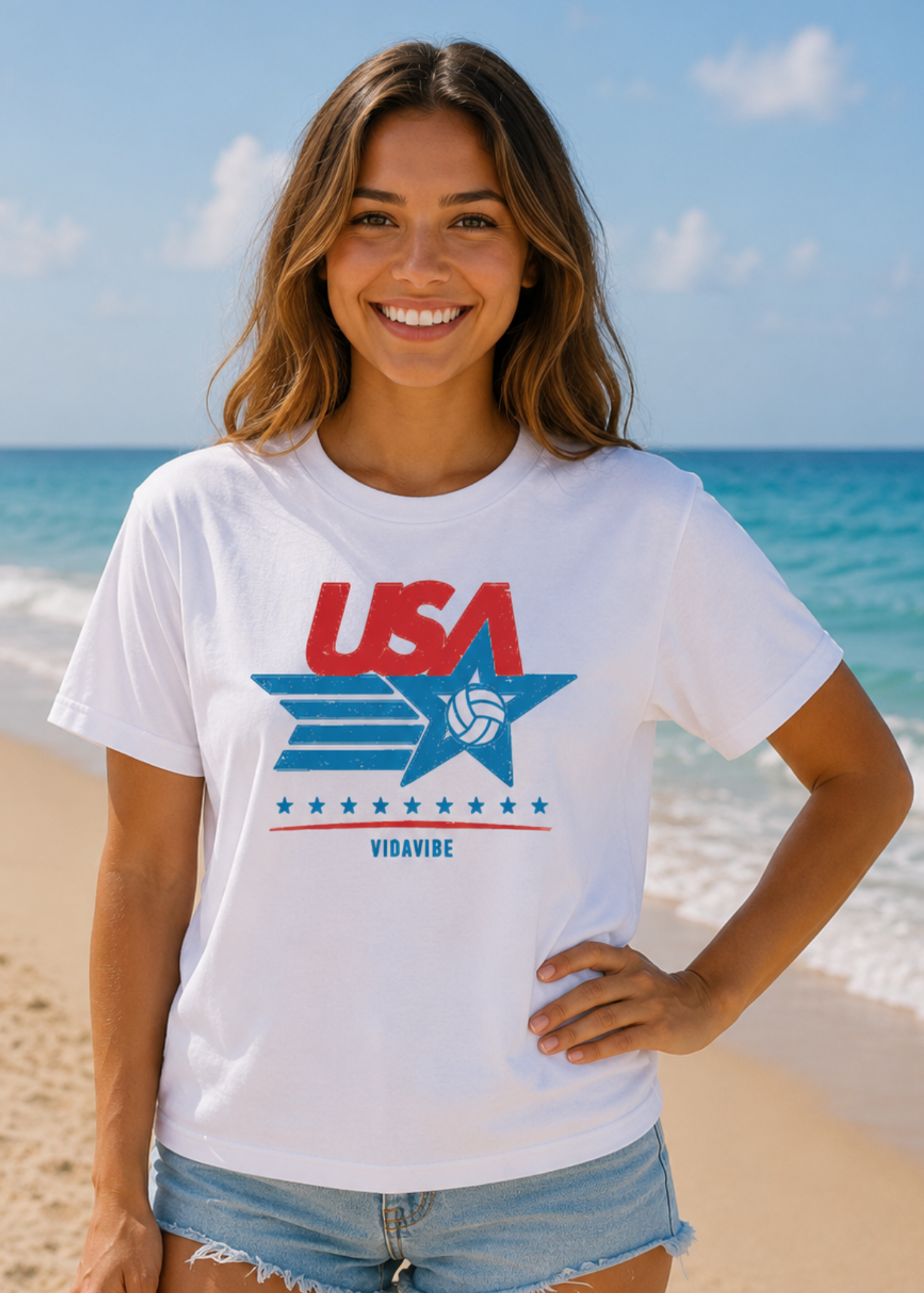 Volleyball Stars & Stripes Tee