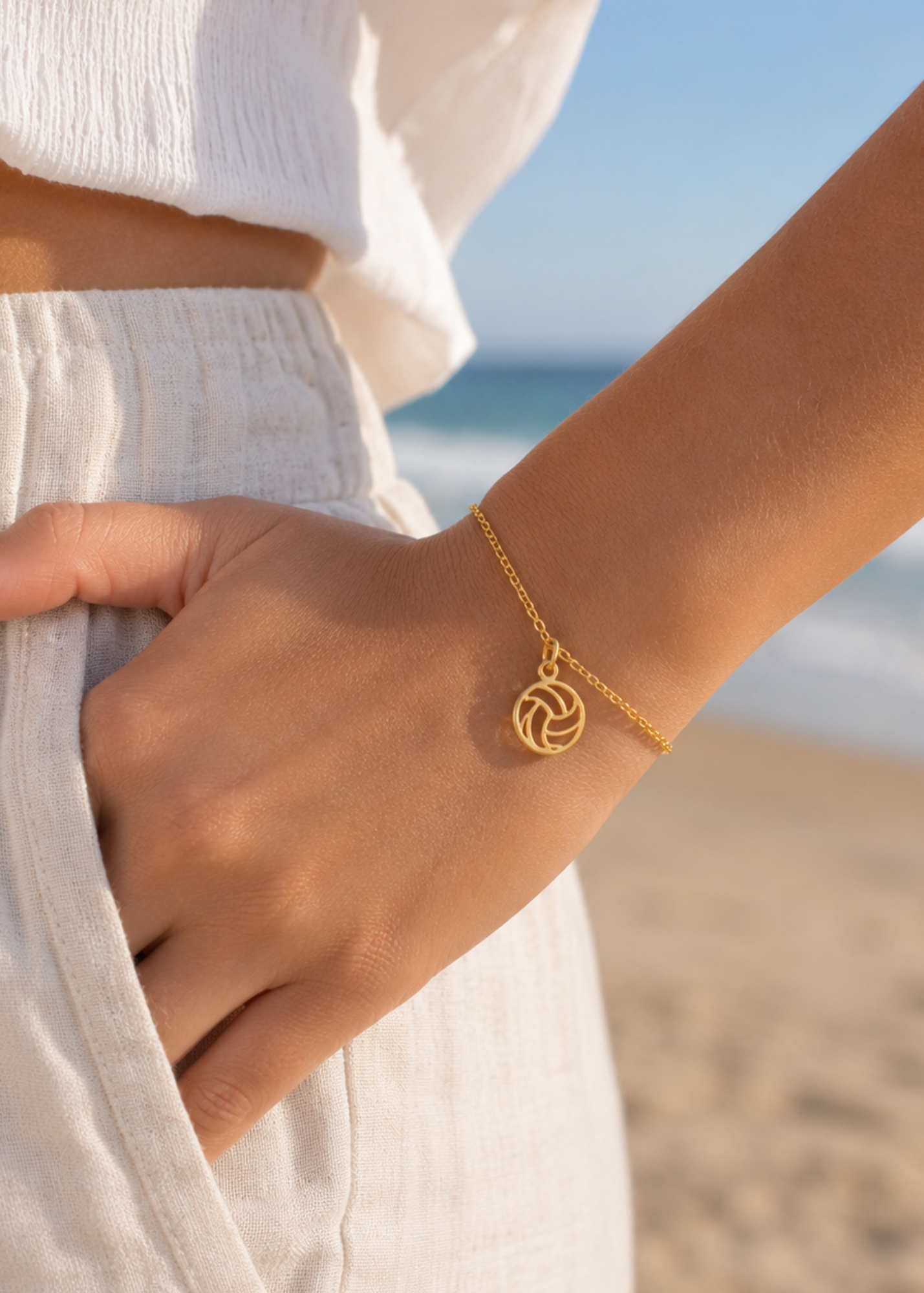 Pick Your Color Volleyball Charm Bracelet