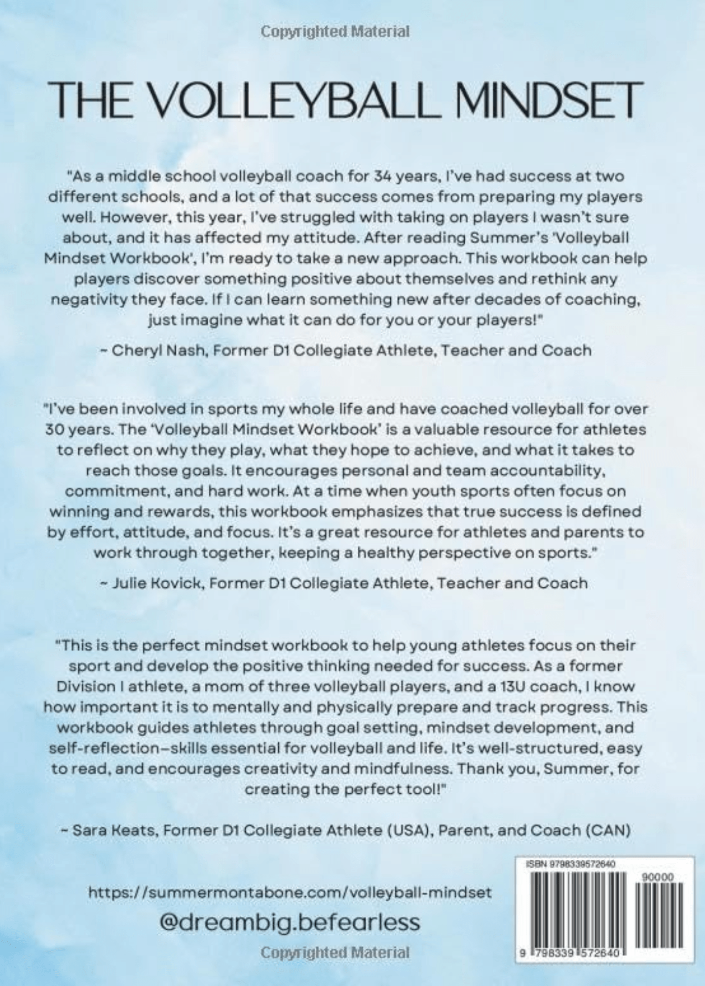 The Volleyball Mindset Workbook
