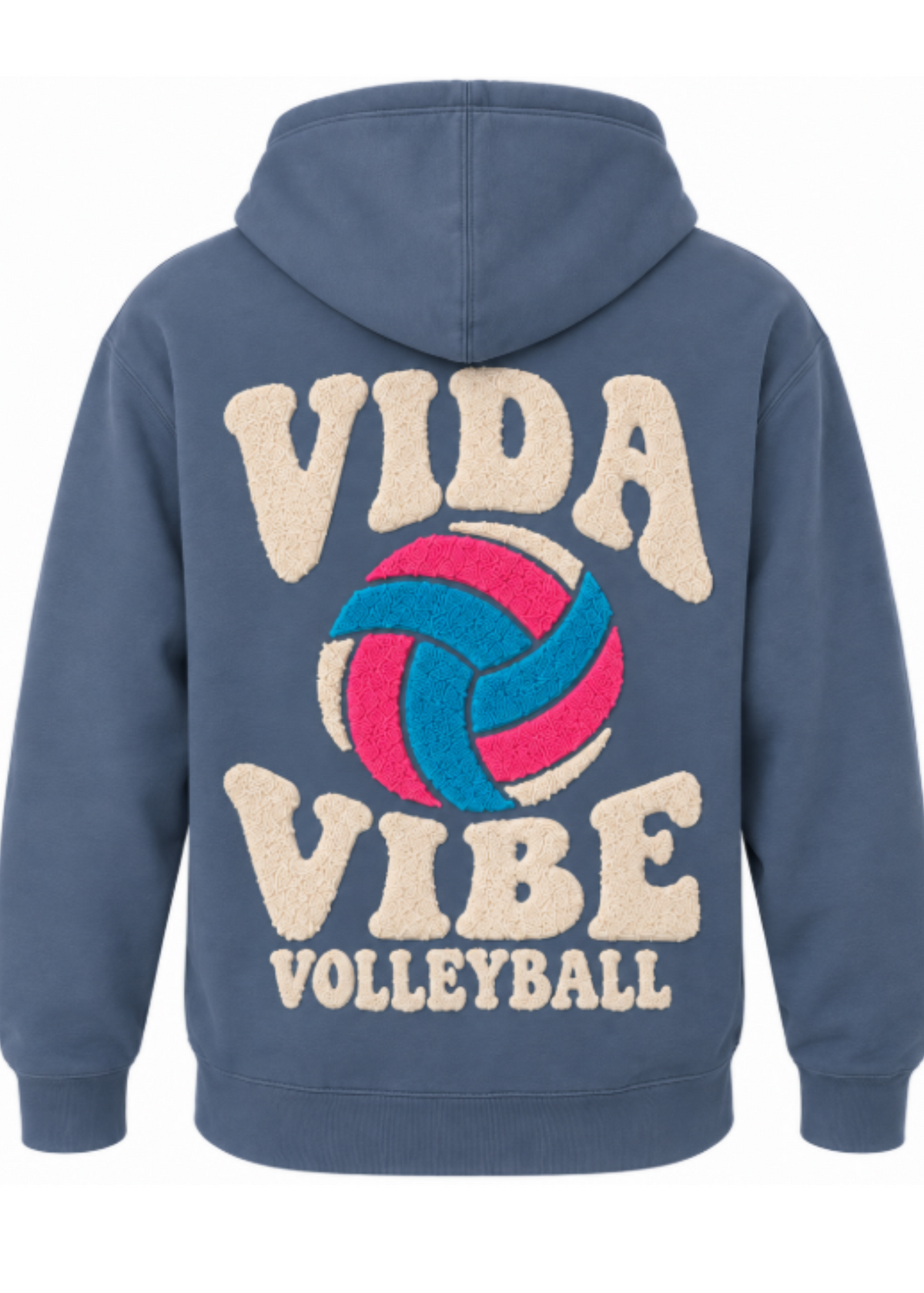 Dusty Blue Volleyball Chenille Sweatshirt