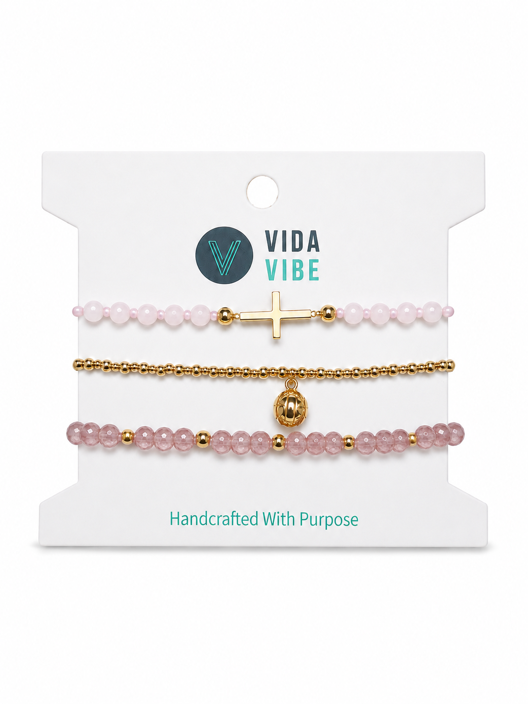 Play With Purpose Volleyball Bracelets "Faithful" Blush