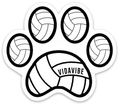 Volleyball Paw Print Sticker - VidaVibe