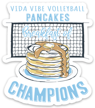 Volleyball Pancakes Sticker - VidaVibe
