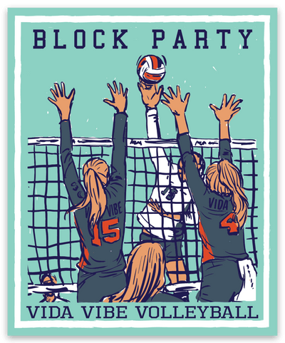 Block Party Sticker - VidaVibe Volleyball