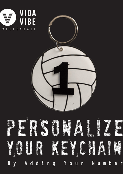 Numbered Volleyball Keychain - VidaVibe