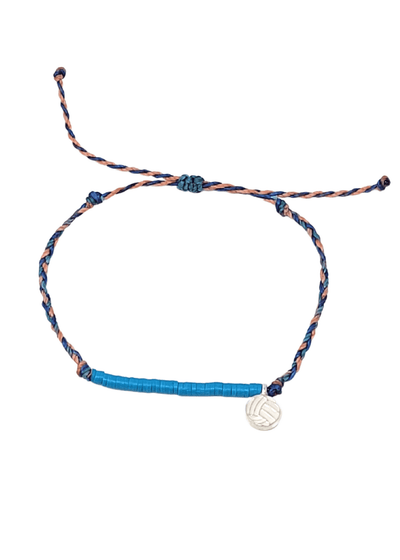 Blue/Coral Volleyball Bracelet - VidaVibe