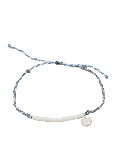 White/Blue Volleyball Bracelet
