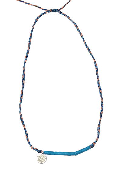 Blue/Coral Volleyball Necklace - VidaVibe