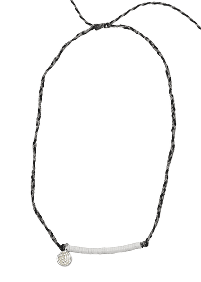 White/Black Volleyball Necklace - VidaVibe