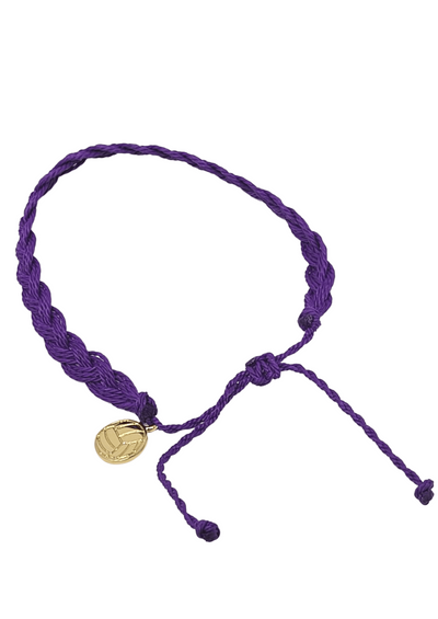 Purple Braided Volleyball Bracelet - VidaVibe Volleyball