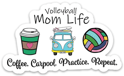Mom Life Sticker - Pura Vida Volleyball