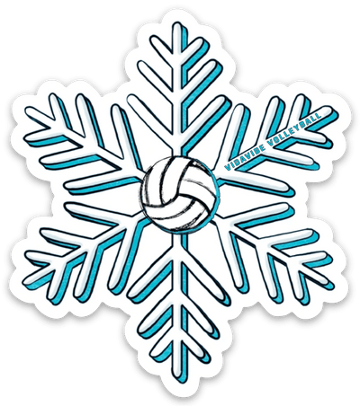 Snowflake Volleyball Sticker - VidaVibe
