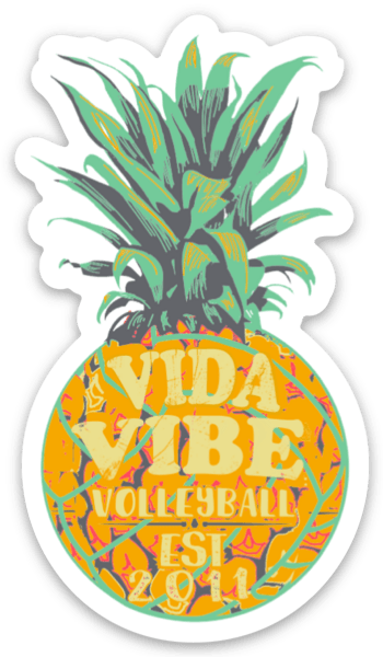 Volleyball Pineapple Sticker - VidaVibe Volleyball